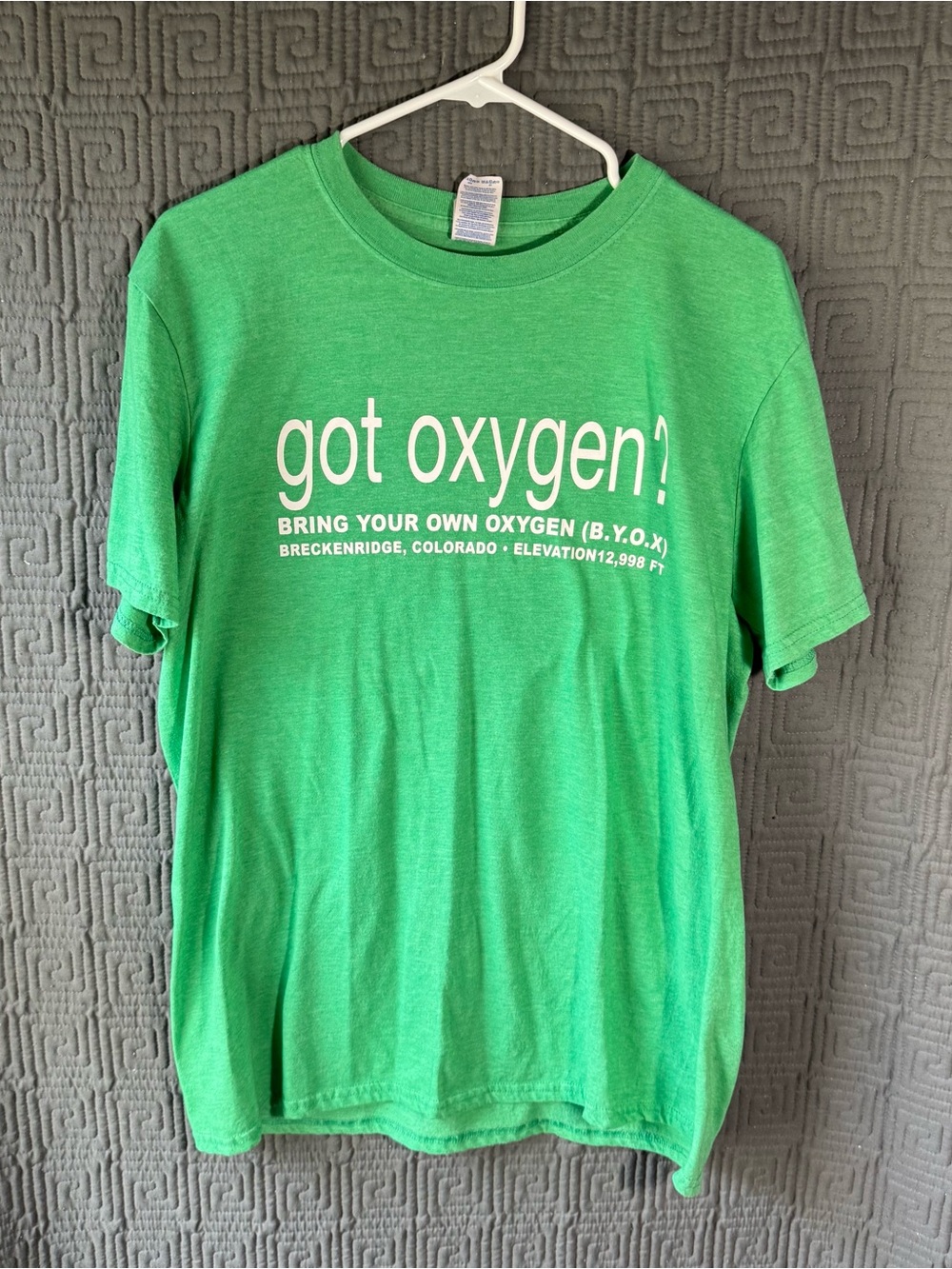 Gildan Softstyle Got Oxygen Breckenridge Colorado Graphic T Shirt Green Large